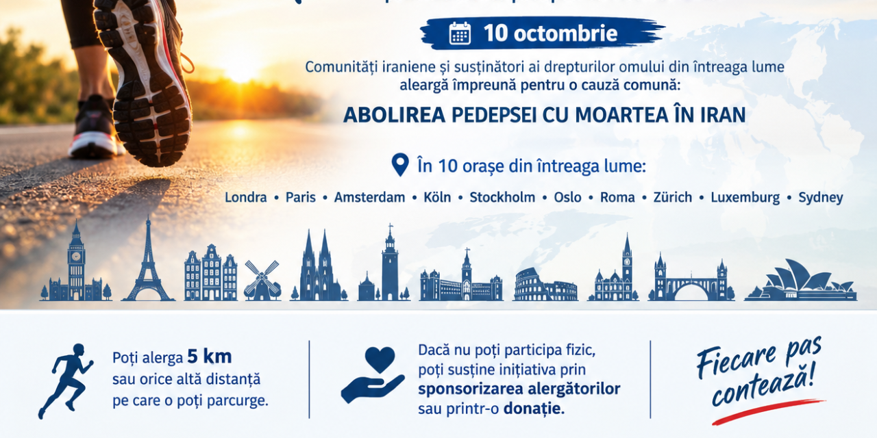 Run for Life – Maraton internațional de solidaritate pentru abolirea pedepsei cu moartea în Iran